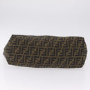 FENDI Zucca Canvas Tote Bag Brown Black Auth 210273A-10