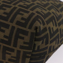 FENDI Zucca Canvas Tote Bag Brown Black Auth 210273A-12