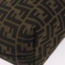 FENDI Zucca Canvas Tote Bag Brown Black Auth 210273A-13