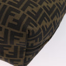 FENDI Zucca Canvas Tote Bag Brown Black Auth 210273A-14