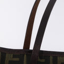 FENDI Zucca Canvas Tote Bag Brown Black Auth 210273A-9