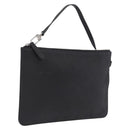 LOUIS VUITTON Cabalite Pouch Leather Black Silver LV Auth 210280A-1