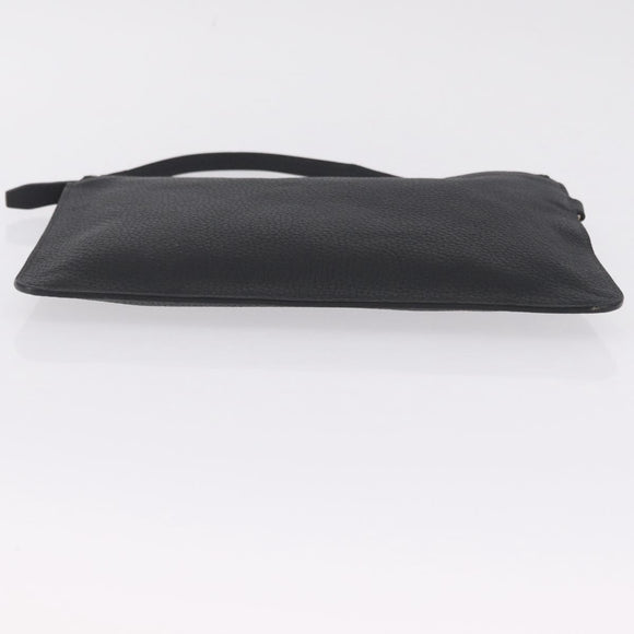 LOUIS VUITTON Cabalite Pouch Leather Black Silver LV Auth 210280A