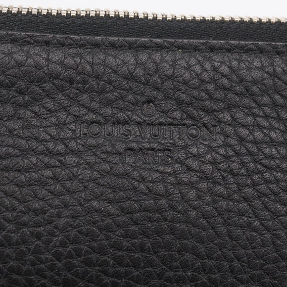 LOUIS VUITTON Cabalite Pouch Leather Black Silver LV Auth 210280A
