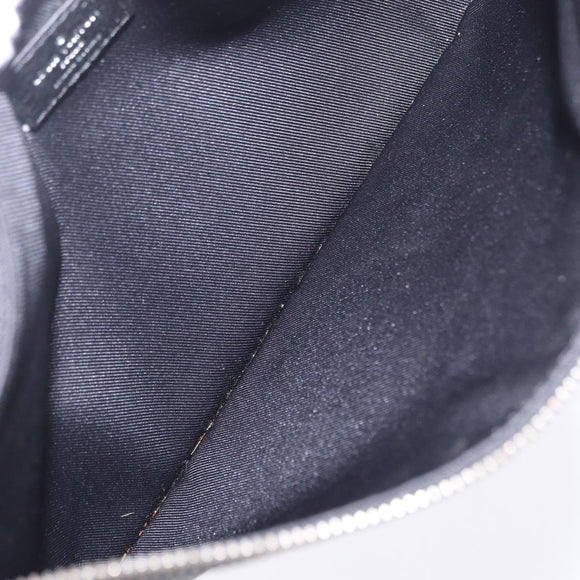 LOUIS VUITTON Cabalite Pouch Leather Black Silver LV Auth 210280A