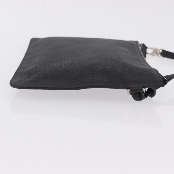 LOUIS VUITTON Cabalite Pouch Leather Black Silver LV Auth 210280A
