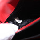 PRADA Chain Shoulder Bag Leather Red Silver Auth 210281V-24