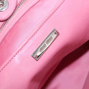 Miu Miu Matelasse Hand Bag Leather 2way Pink Silver Auth 210282A-20