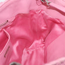 Miu Miu Matelasse Hand Bag Leather 2way Pink Silver Auth 210282A-22