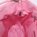 Miu Miu Matelasse Hand Bag Leather 2way Pink Silver Auth 210282A-23