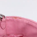 Miu Miu Matelasse Hand Bag Leather 2way Pink Silver Auth 210282A-24