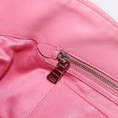 Miu Miu Matelasse Hand Bag Leather 2way Pink Silver Auth 210282A-25