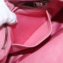 Miu Miu Matelasse Hand Bag Leather 2way Pink Silver Auth 210282A-27