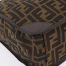 FENDI Zucca Canvas Hand Bag Black Brown Auth 210283-13