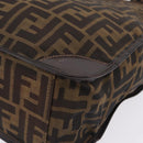 FENDI Zucca Canvas Hand Bag Black Brown Auth 210283-14