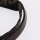 FENDI Zucca Canvas Hand Bag Black Brown Auth 210283-8