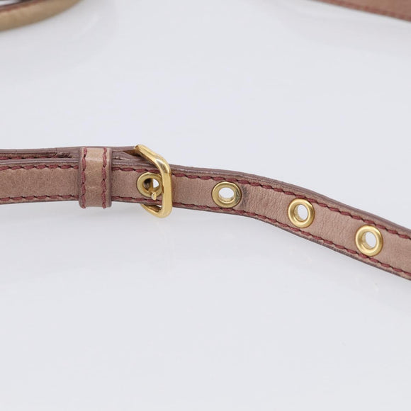 Miu Miu Matelasse Hand Bag Vitellolux 2way Pink Gold Auth 210286A