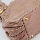 Miu Miu Matelasse Hand Bag Vitellolux 2way Pink Gold Auth 210286A-14