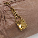 Miu Miu Matelasse Hand Bag Vitellolux 2way Pink Gold Auth 210286A-17