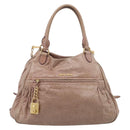 Miu Miu Matelasse Hand Bag Vitellolux 2way Pink Gold Auth 210286A-2