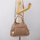 Miu Miu Matelasse Hand Bag Vitellolux 2way Pink Gold Auth 210286A-27