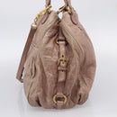 Miu Miu Matelasse Hand Bag Vitellolux 2way Pink Gold Auth 210286A-5