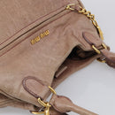 Miu Miu Matelasse Hand Bag Vitellolux 2way Pink Gold Auth 210286A-6