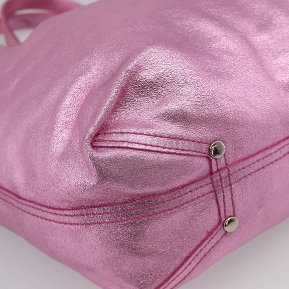 Tiffany & Co. Hand Bag Leather Pink Auth 210288A