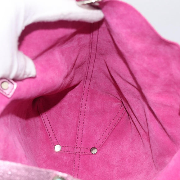Tiffany & Co. Hand Bag Leather Pink Auth 210288A