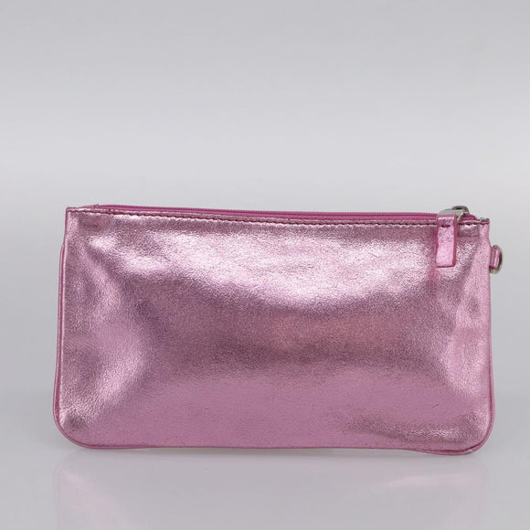 Tiffany & Co. Hand Bag Leather Pink Auth 210288A