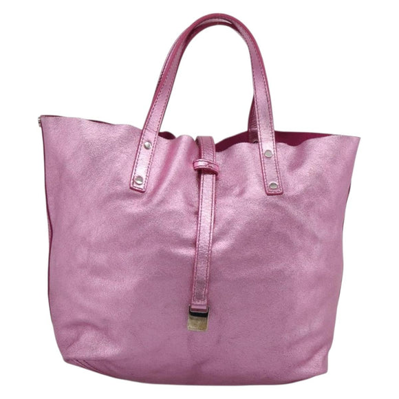 Tiffany & Co. Hand Bag Leather Pink Auth 210288A