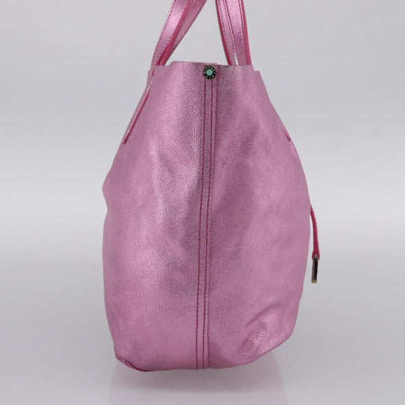 Tiffany & Co. Hand Bag Leather Pink Auth 210288A
