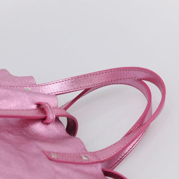 Tiffany & Co. Hand Bag Leather Pink Auth 210288A