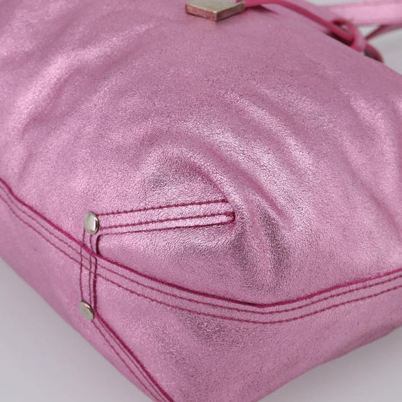 Tiffany & Co. Hand Bag Leather Pink Auth 210288A