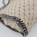 Stella McCartney Chain Falabella Bag Canvas Beige Silver 371223 Auth 210289A-15