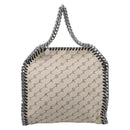 Stella McCartney Chain Falabella Bag Canvas Beige Silver 371223 Auth 210289A-2