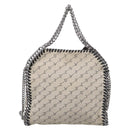 Stella McCartney Chain Falabella Bag Canvas Beige Silver 371223 Auth 210289A-3