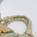 Miu Miu Matelasse Hand Bag Vitellolux 2way Beige Gold Auth 210290A-10