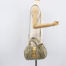 Miu Miu Matelasse Hand Bag Vitellolux 2way Beige Gold Auth 210290A-34