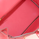 HERMES Birkin 35 Hand Bag Taurillon ClemenceLeather Red Gold Auth 210295SM-24