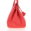 HERMES Birkin 35 Hand Bag Taurillon ClemenceLeather Red Gold Auth 210295SM-5