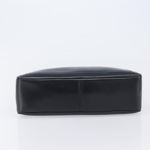 LOEWE Hand Bag Leather Black Auth 210296