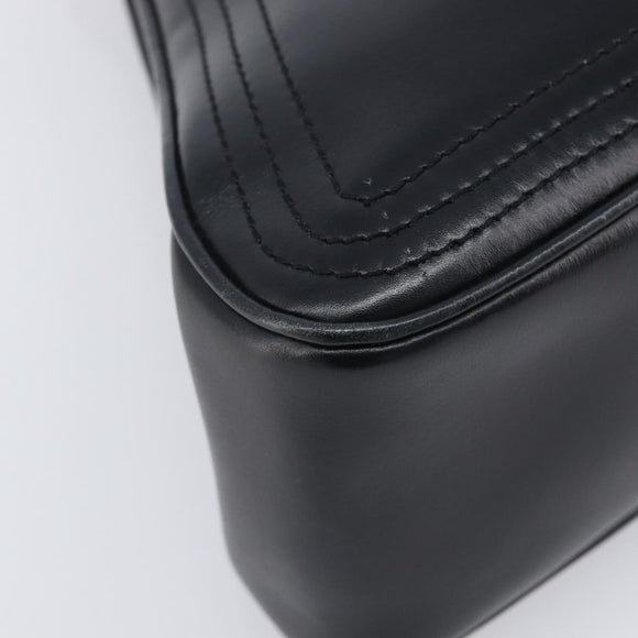 LOEWE Hand Bag Leather Black Auth 210296