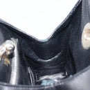 LOEWE Hand Bag Leather Black Auth 210296-18
