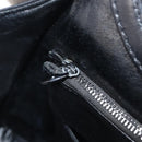 LOEWE Hand Bag Leather Black Auth 210296-21