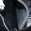 LOEWE Hand Bag Leather Black Auth 210296-22