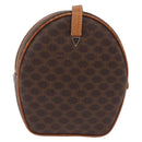 CELINE Macadam Canvas Circle Shoulder Bag PVC Leather Brown Gold Auth 210297-3