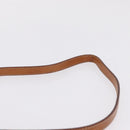 CELINE Macadam Canvas Circle Shoulder Bag PVC Leather Brown Gold Auth 210297-8