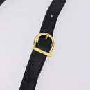 Salvatore Ferragamo Gancini Hand Bag Leather 2way Black Gold Auth 210300A-11