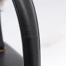Salvatore Ferragamo Gancini Hand Bag Leather 2way Black Gold Auth 210300A-21